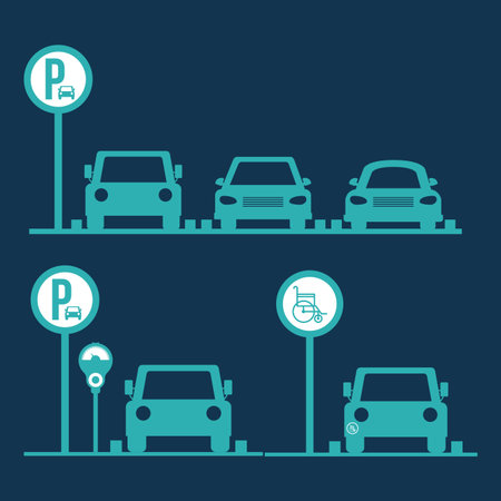 Park zone design over blue background, vector illustrationのイラスト素材