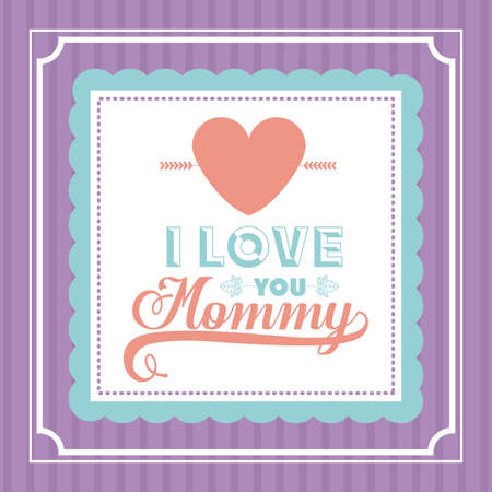 Mothers day design over purple background, vector illustrationのイラスト素材