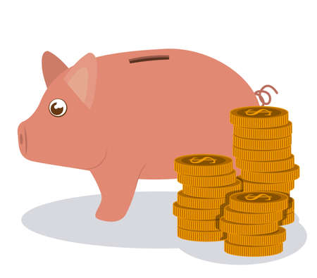 Money design over white background, vector illustationのイラスト素材