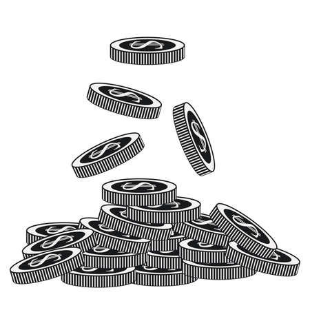 Money design over white background, vector illustationのイラスト素材