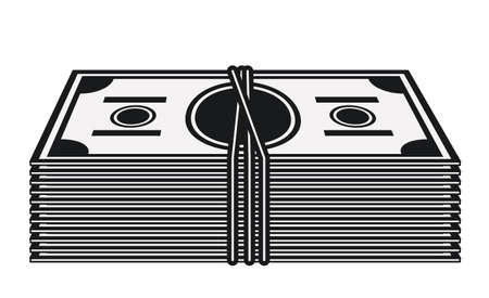 Money design over white background, vector illustationのイラスト素材