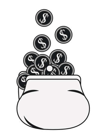Money design over white background, vector illustationのイラスト素材