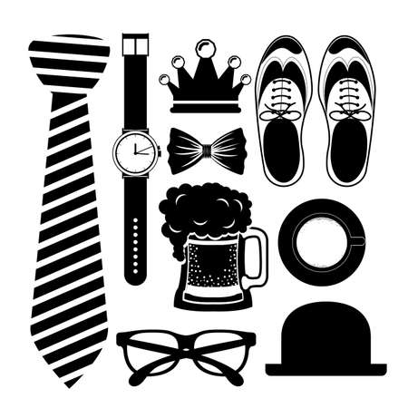 fathers day design over white background, vector illustrationのイラスト素材