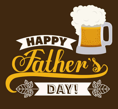 fathers day design over brown background, vector illustration