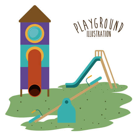 Playground design over white background, vector illustrationのイラスト素材