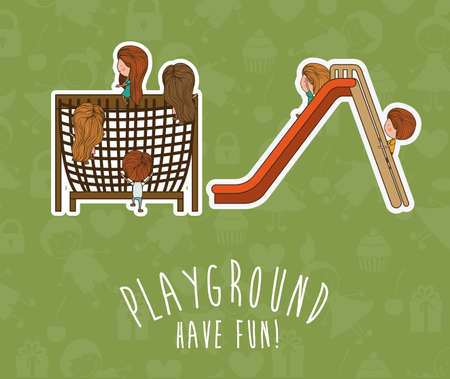 Playground design over white background, vector illustrationのイラスト素材