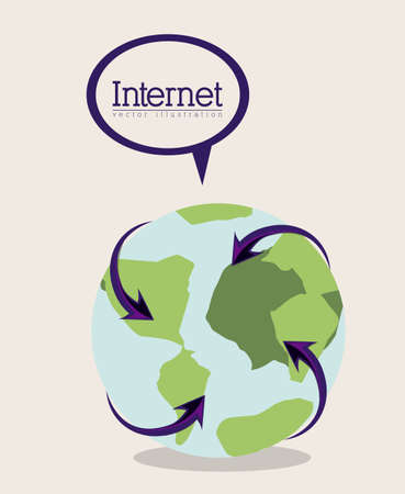 Internet design over white background, vector illustrationのイラスト素材