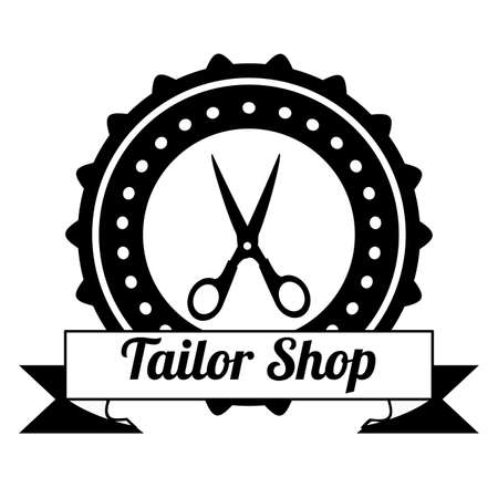 Tailor Shop design over white background, vector illustrationのイラスト素材