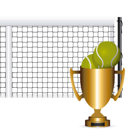 Tennis design over white background, vector illustrationのイラスト素材