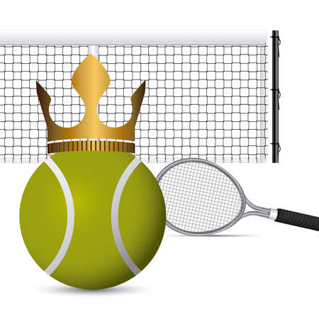 Tennis design over white background, vector illustrationのイラスト素材