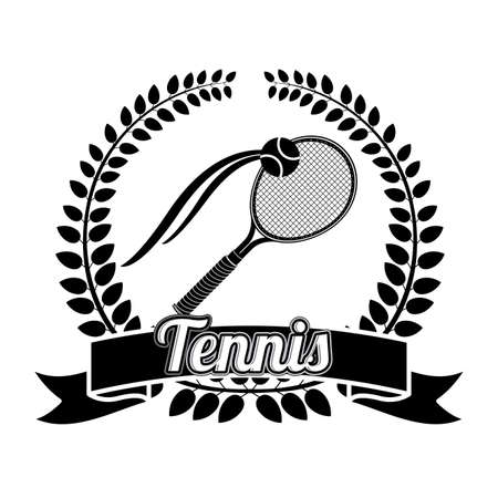 Tennis design over white background, vector illustrationのイラスト素材