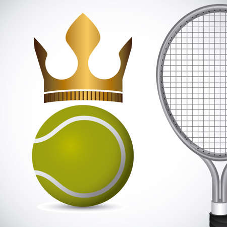 Tennis design over white background, vector illustrationのイラスト素材