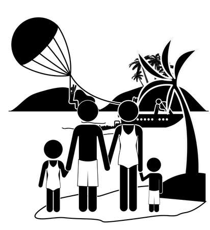 Family design over white background, vector illustrationのイラスト素材