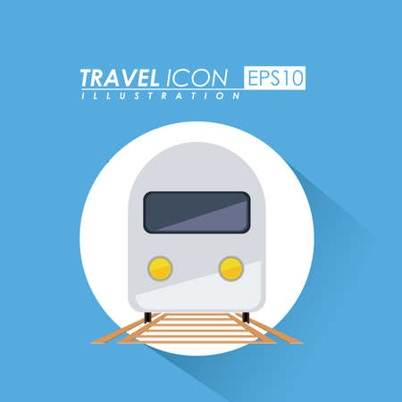 Travel design over blue background, vector illustrationのイラスト素材