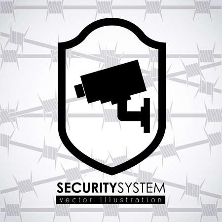 Security system design over white background, vector illustrationのイラスト素材