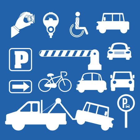 Park zone design over blue background, vector illustrationのイラスト素材