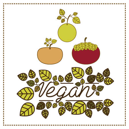 Organic food design over white background, vector illustrationのイラスト素材