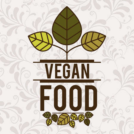 Organic food design over white background, vector illustrationのイラスト素材