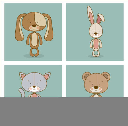 Happy birthday design over pastel colors background, vector illustrationのイラスト素材