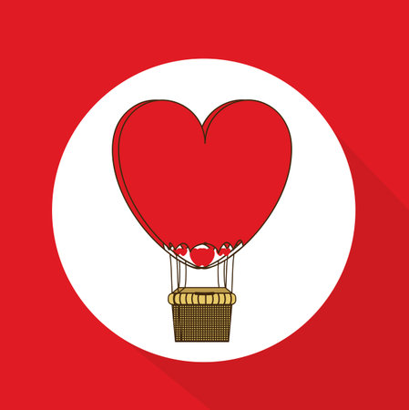 Love design over red background, vector illustrationのイラスト素材