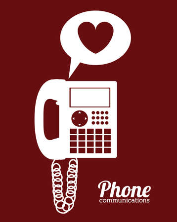 Communication design over red background, vector illustrationのイラスト素材