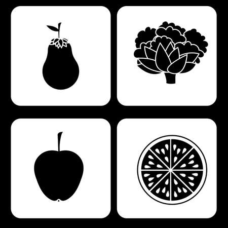 Organic Food design over white background, vector illustrationのイラスト素材