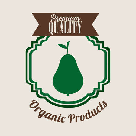 Organic Food design over white background, vector illustrationのイラスト素材