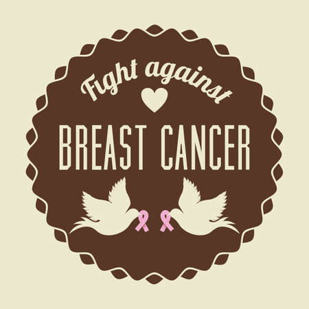 Breast cancer design over white background, vector illustrationのイラスト素材