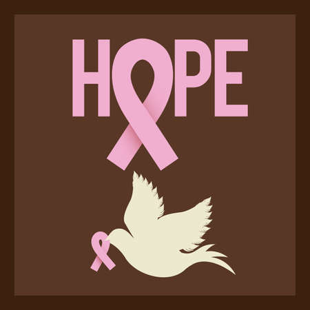 Breast cancer design over brown background, vector illustrationのイラスト素材