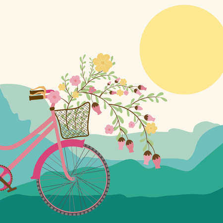 Bike lifestyle design over white background, vector illustrationのイラスト素材