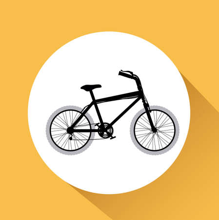 Bike lifestyle design over yellow background, vector illustrationのイラスト素材