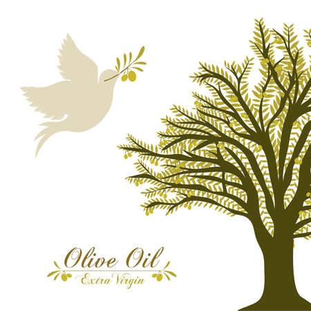 Olive oil design over white background, vector illustrationのイラスト素材