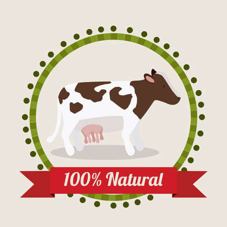 Organic Food design over white background, vector illustrationのイラスト素材