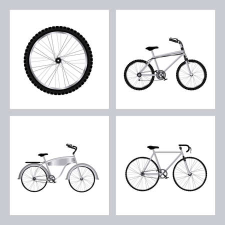 Bike lifestyle design over white background, vector illustrationのイラスト素材