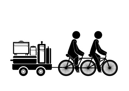 Family travel design over white background, vector illustrationのイラスト素材