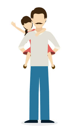 Family design over white background, vector illustrationのイラスト素材