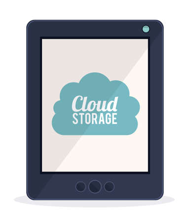 Cloud Storage design over white background, vector illustrationのイラスト素材