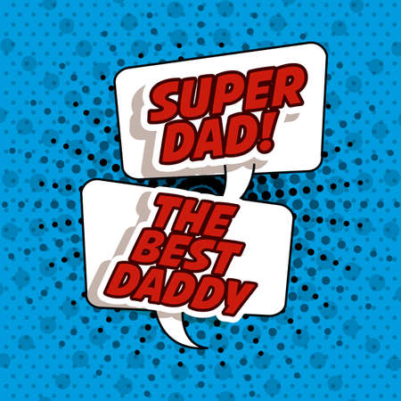 Fathers day design over blue background, vector illustrationのイラスト素材