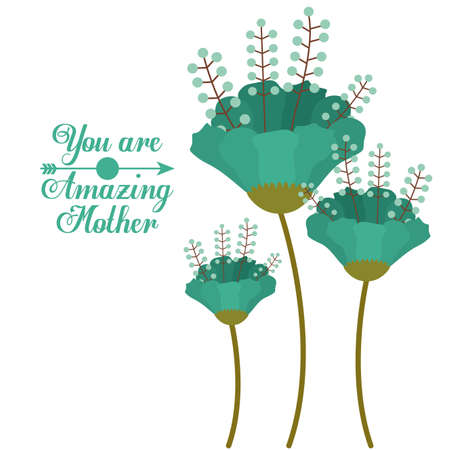 Mothers day design over white background, vector illustrationのイラスト素材