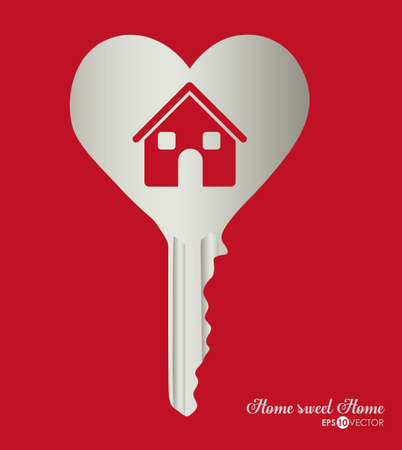 Home and urban design, vector illustrationのイラスト素材