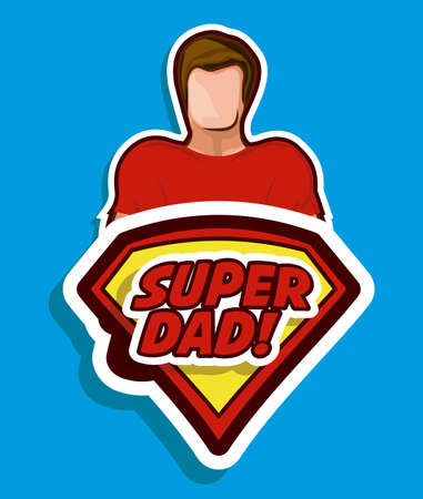 Fathers day design over blue background, vector illustrationのイラスト素材