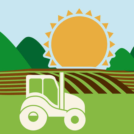 Transportation design over landscaped background, vector illustrationのイラスト素材