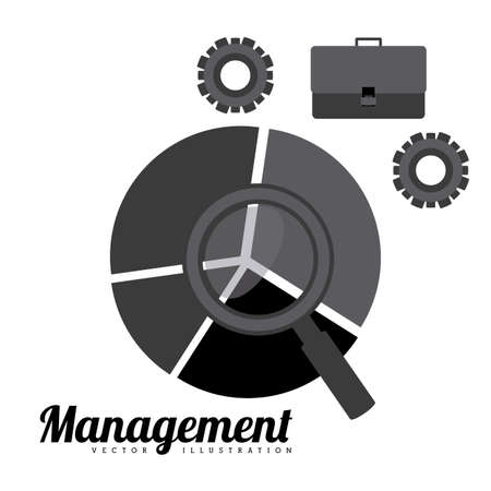 Management design over white background, vector illustrationのイラスト素材