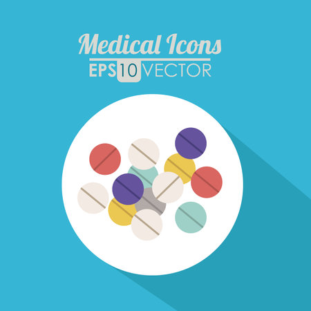 Healthy lifestyle design over blue background, vector illustrationのイラスト素材