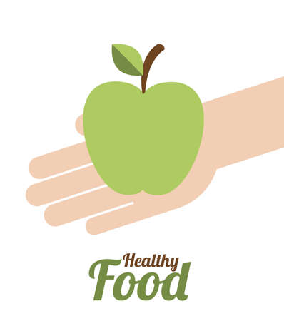 Healthy lifestyle design over white background, vector illustrationのイラスト素材