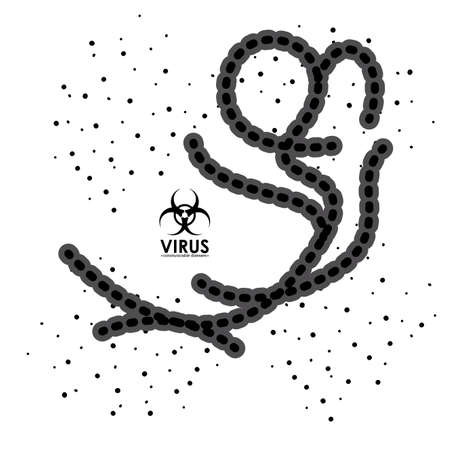 Virus design over white background, vector illustrationのイラスト素材