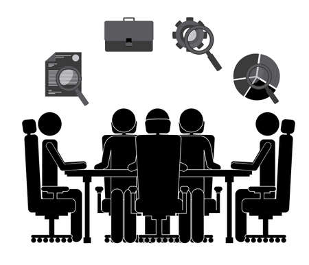 Management design over white background, vector illustrationのイラスト素材