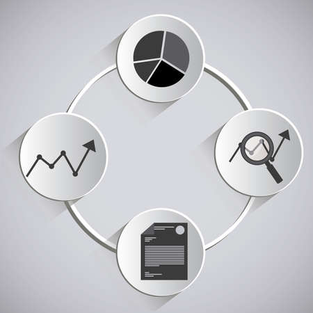 Management design over grey background, vector illustrationのイラスト素材