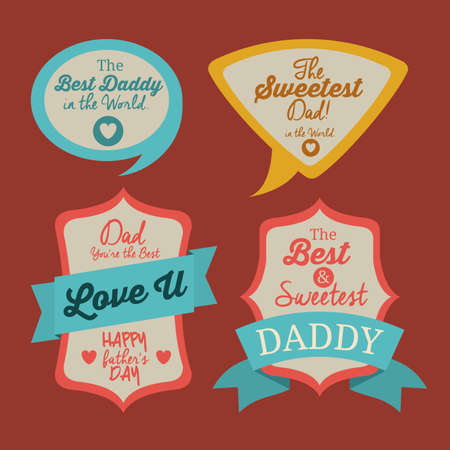 Fathers day design background with a label, vector illustrationのイラスト素材