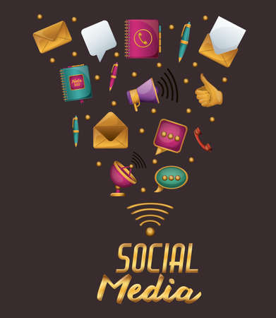 networking design over black background, vector illustrationのイラスト素材